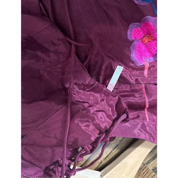 New Free People Mimi Embroidered Pants - Top Set sz 6 - Picture 6 of 8